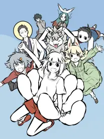 路标与海片目档案封面，漫画风格的路标与海平线